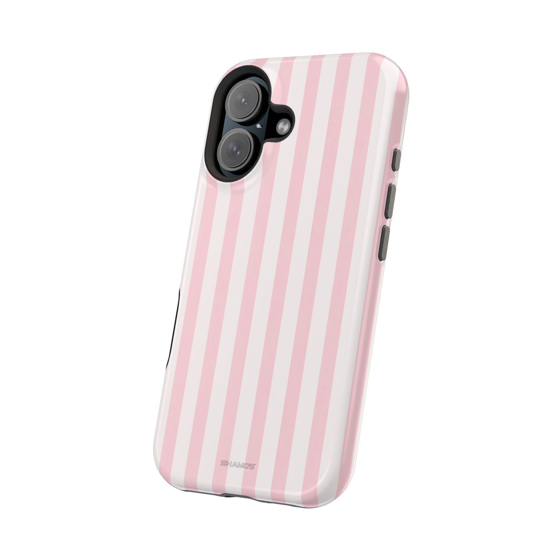 Pink Stripe Impact-Resistant Phone Case | MagSafe