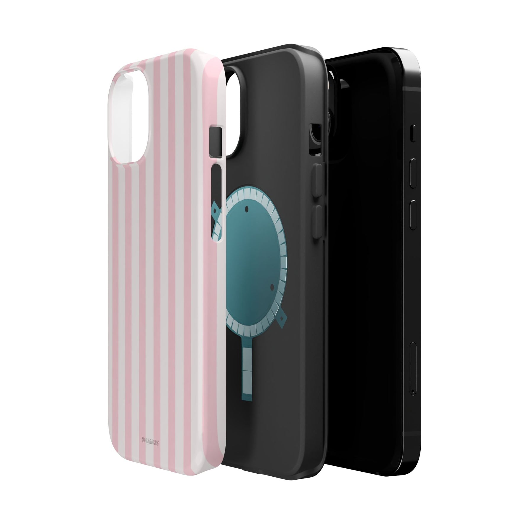 Pink Stripe Impact-Resistant Phone Case | MagSafe