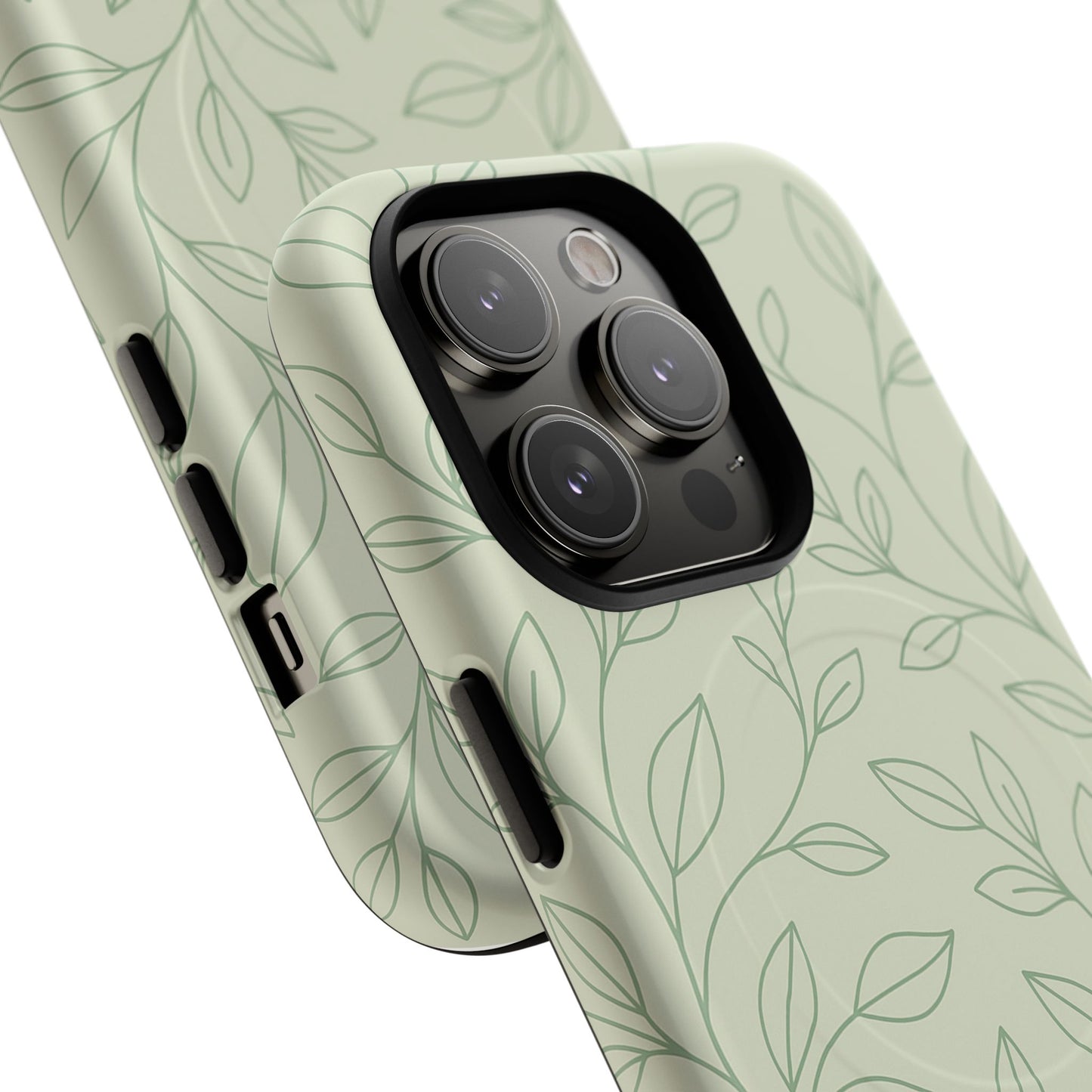 Sage Botanical Leaves Floral iPhone Case | MagSafe