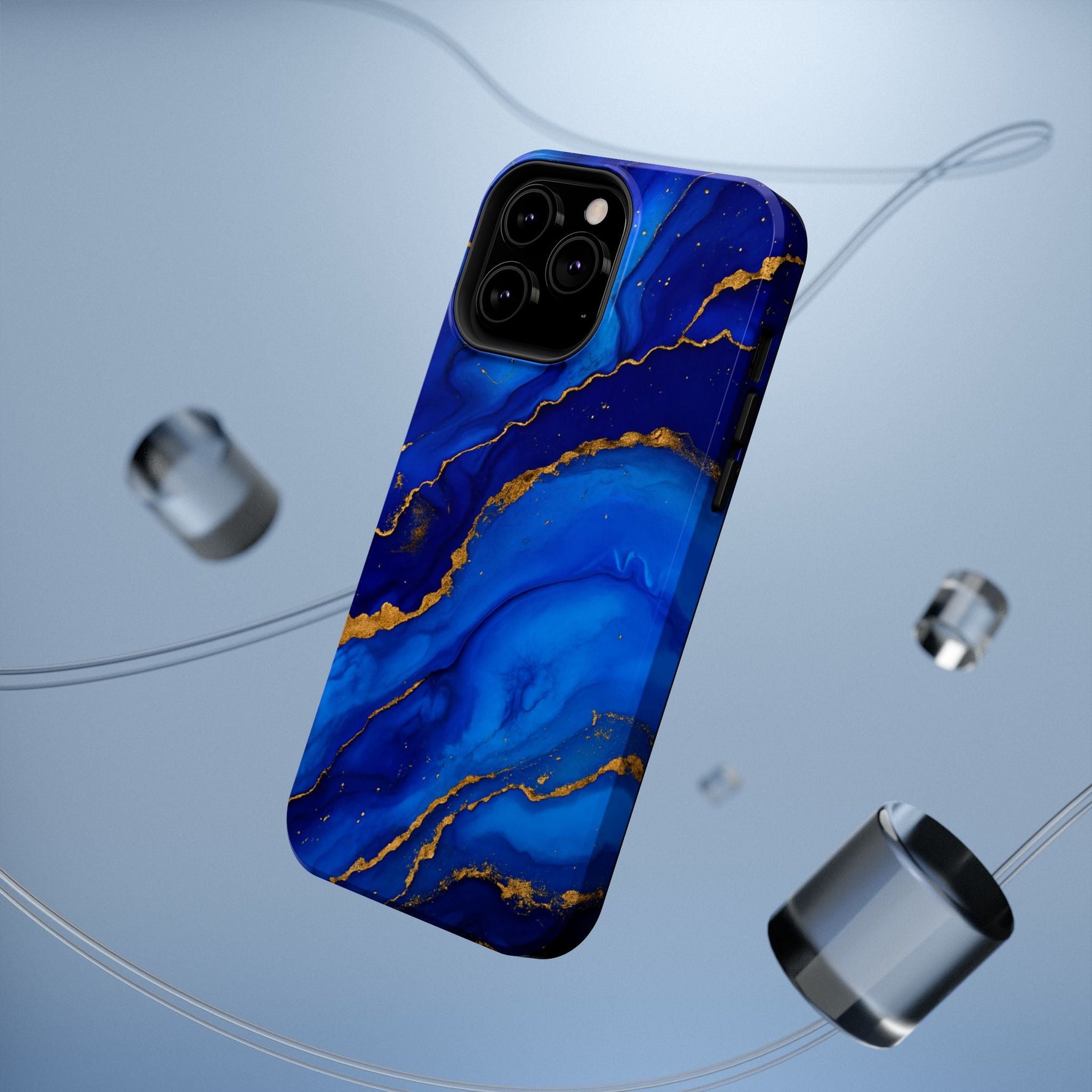 Blue Gold Marble Phone Case  Shamo's