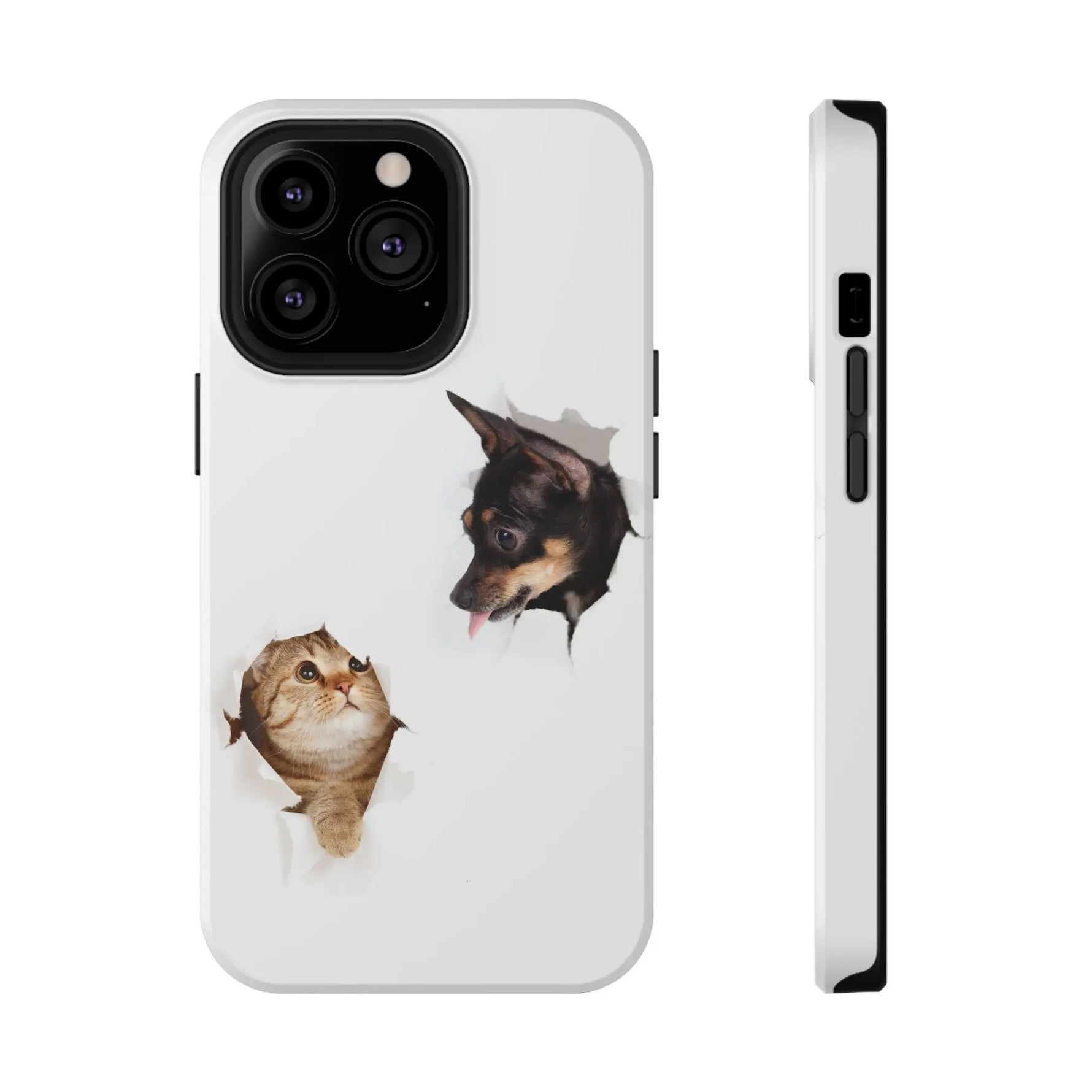 Impact-Resistant Cases with a cat and a dog - Shamo's