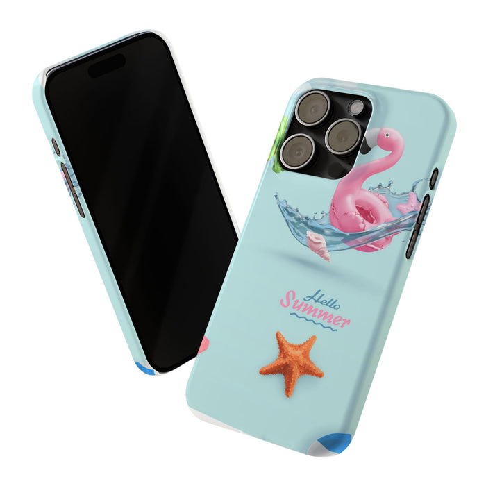 Slim Phone Cases with Hello Summer design