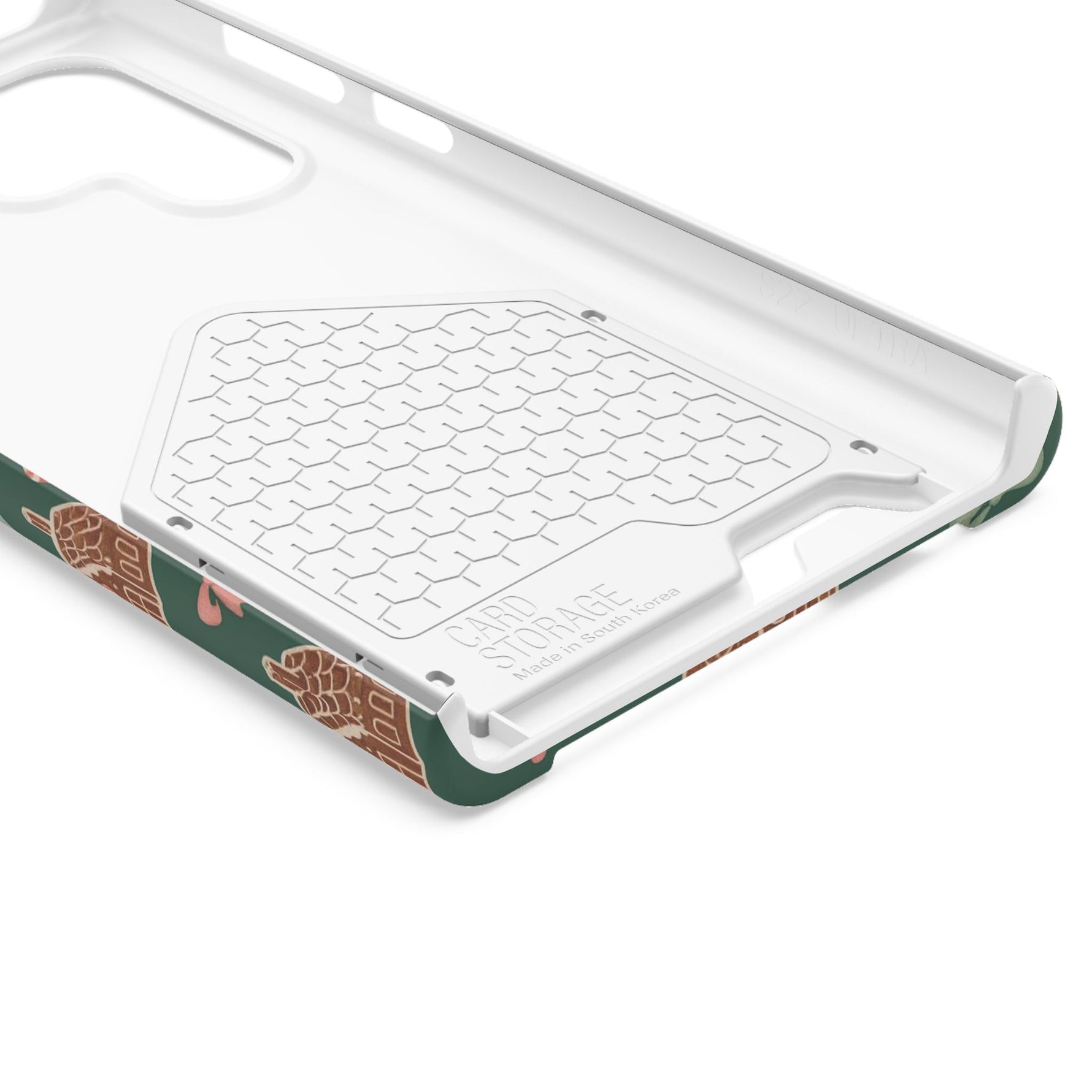 Holiday Gingerbread Phone Case with Card Holder — Festive Green Candy Cane Design  Shamo's