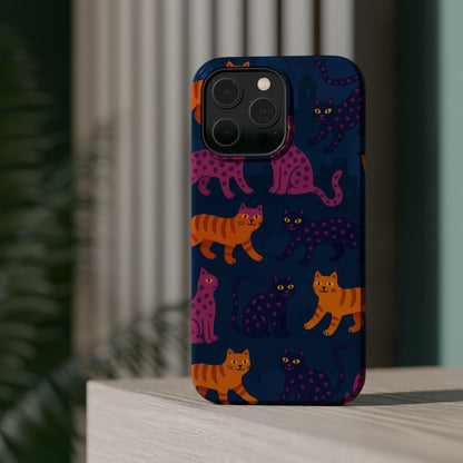 Colorful Cat Phone Case - MagSafe Impact-Resistant