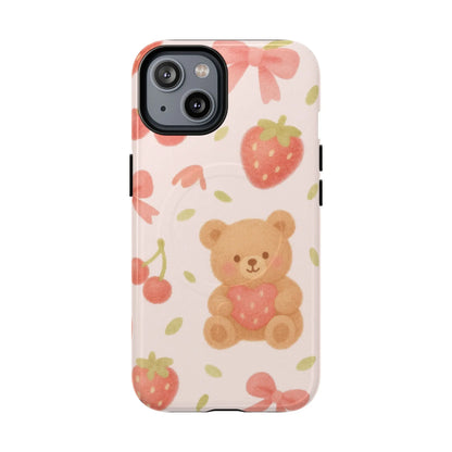 Teddy Berry Basket Friends iPhone Case with MagSafe - Shamo's