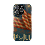 Fundas delgadas para teléfono con la inscripción 4 de julio para iPhone 17 y más