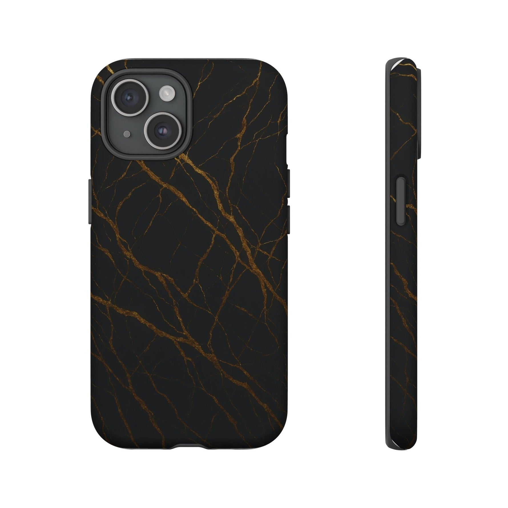 Black Marble Tough iPhone Case  Shamo's iPhone 15 / Matte