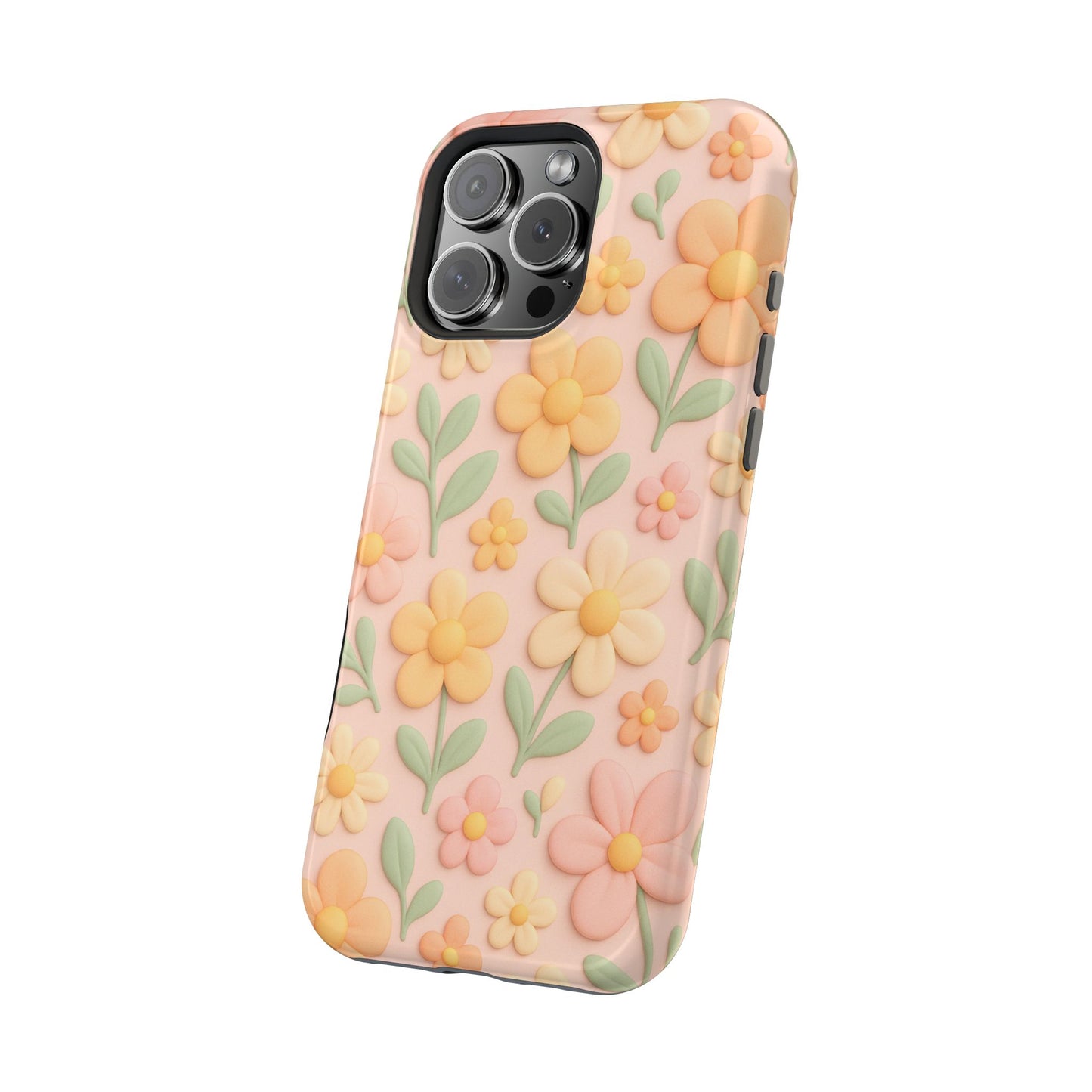 Vintage Floral 3D iPhone Case | MagSafe Compatible