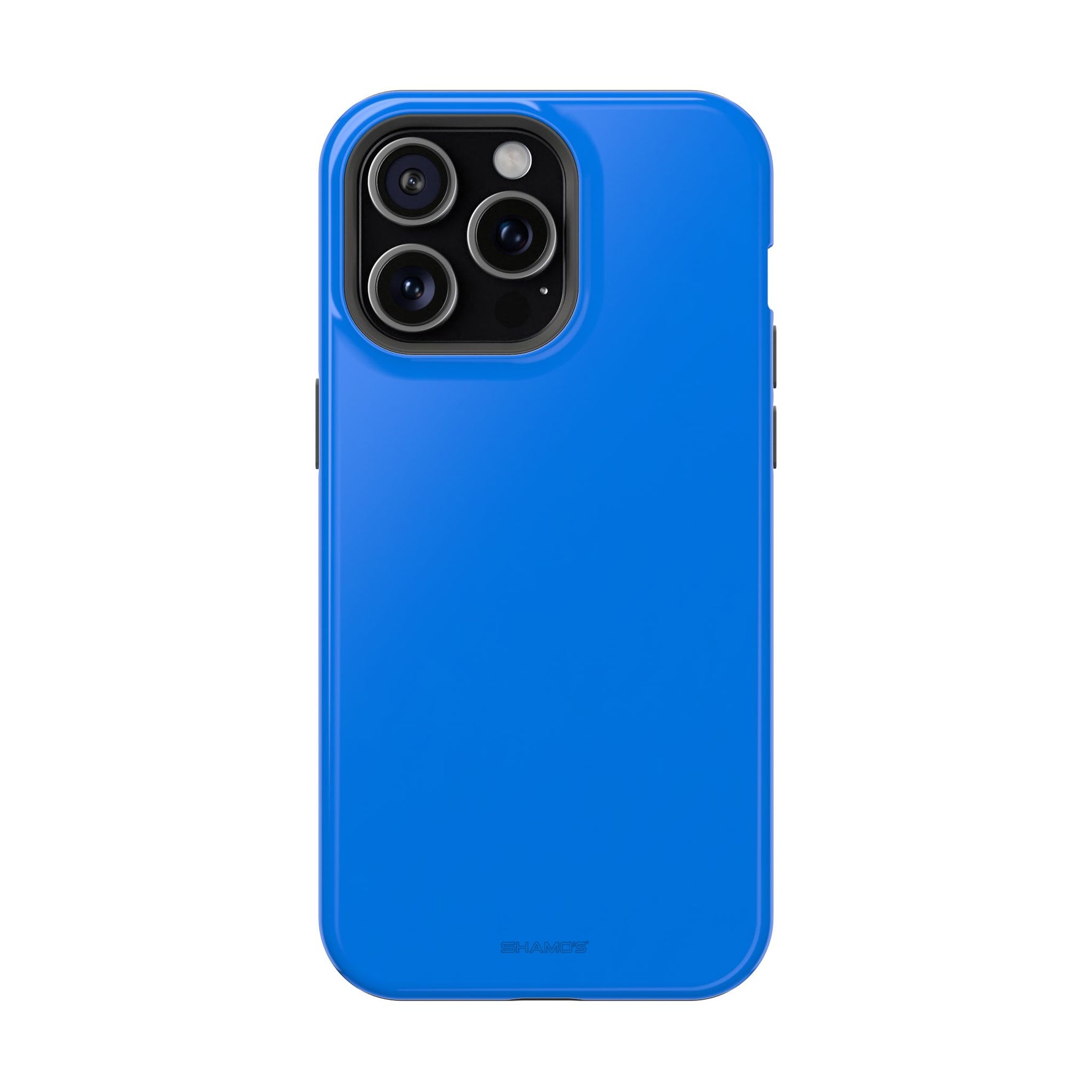 Cobalt Pop Blue Solid Color Impact-Resistant iPhone Case | Slim Shockproof MagSafe-Compatible