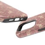 Rose Ponies MagSafe Phone Case, glossy square triple-camera Pro model, port openings and edge details