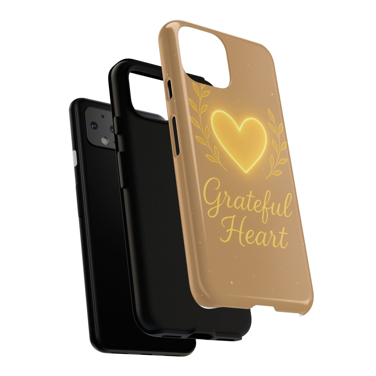 Grateful Heart iPhone Case — Warm Neon Heart