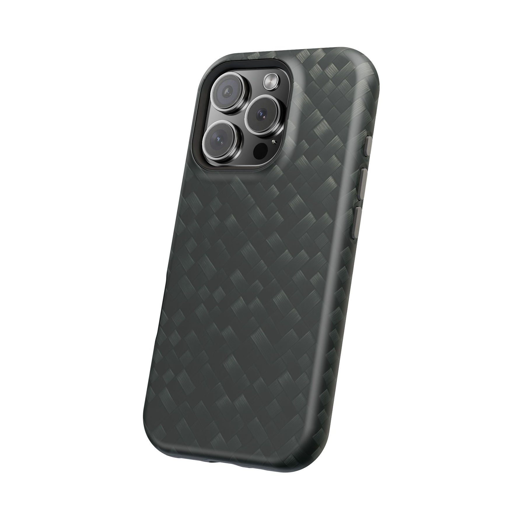 Dark Carbon Fiber Texture Magnetic Impact-Resistant iPhone Case | MagSafe compatible  Shamo's