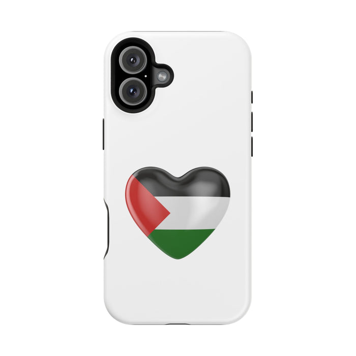 MagSafe Tough Cases with Palestinian flag in heart shape