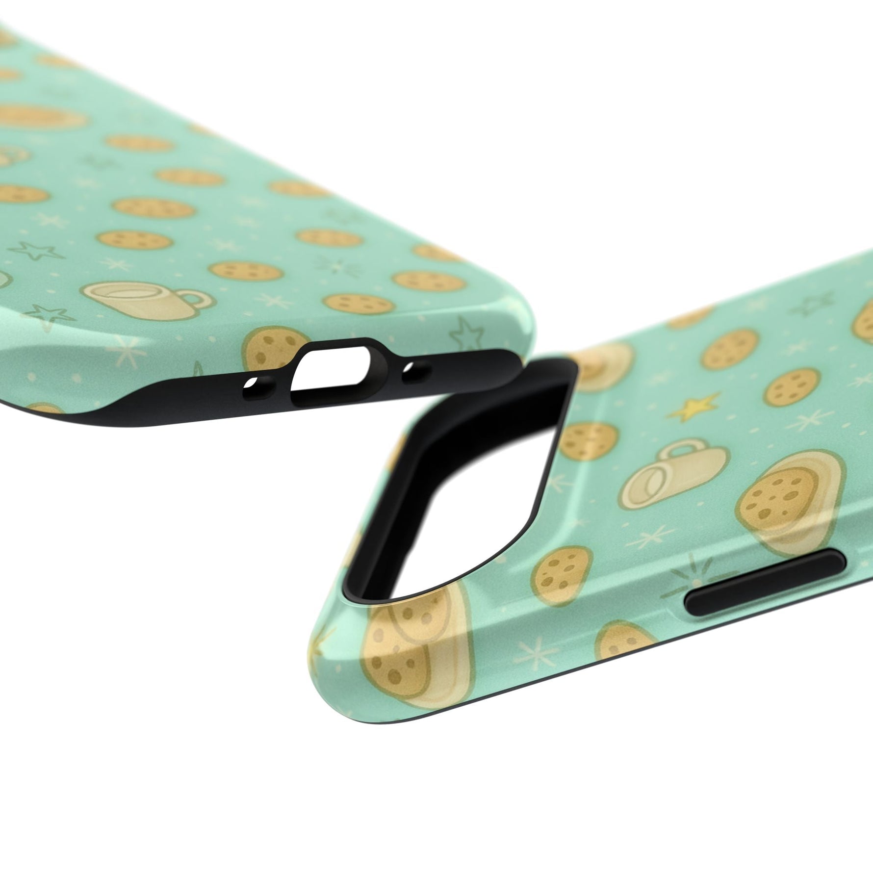 Cookie & Coffee Pattern Tough iPhone Case — Impact-Resistant  Shamo's