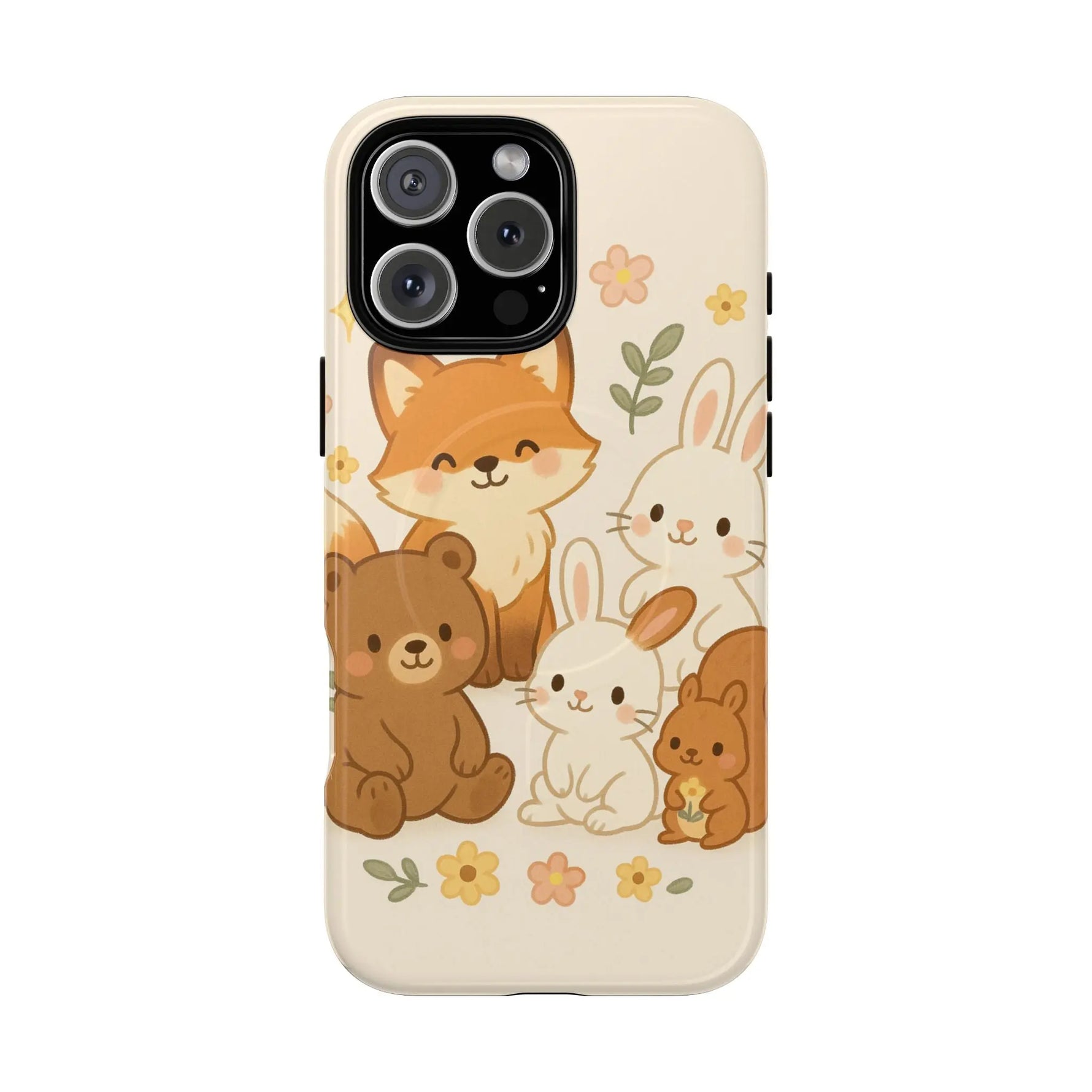 Forest Friends iPhone Case — Fox, Bear & Bunny Design. with MagSafe - Shamo's