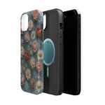 Frozen Floral Vintage Roses & Daisies iPhone Case with MagSafe compatibility  Shamo's