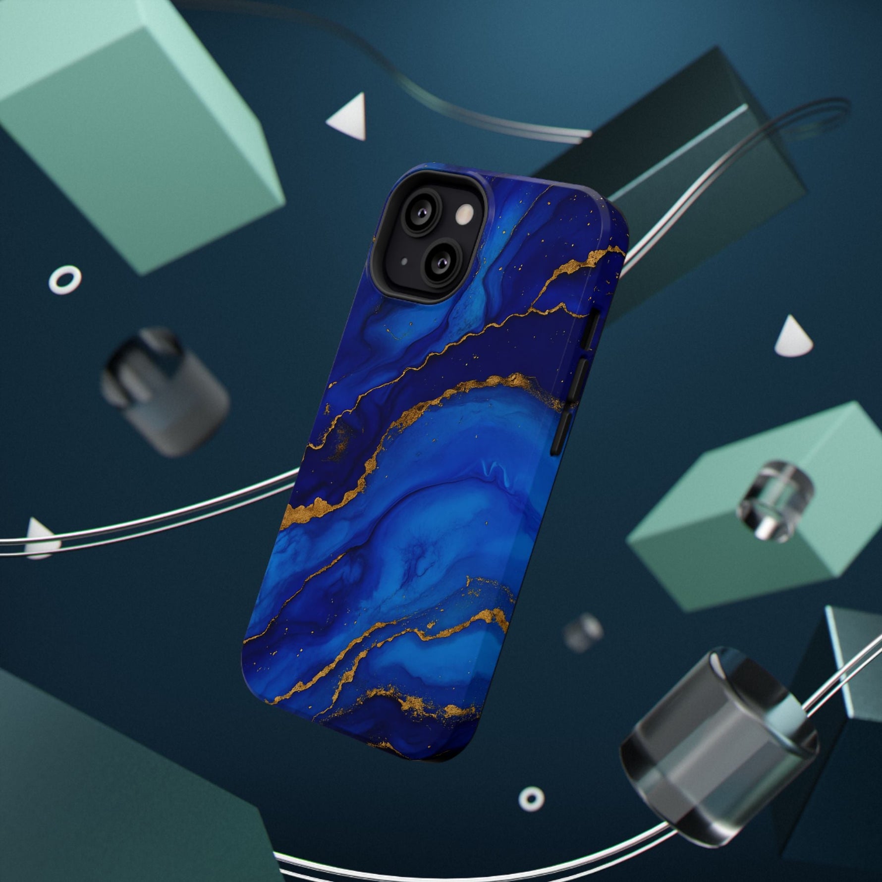 Blue Gold Marble Phone Case  Shamo's