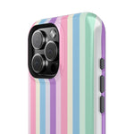 Pastel Stripe MagSafe Compatible Magnetic Impact-Resistant Phone Case - iPhone 17 / Glossy - Shamo's