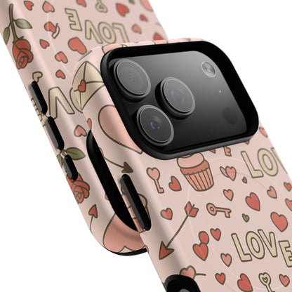 Sweet Love Pattern iPhone Case (MagSafe compatible)