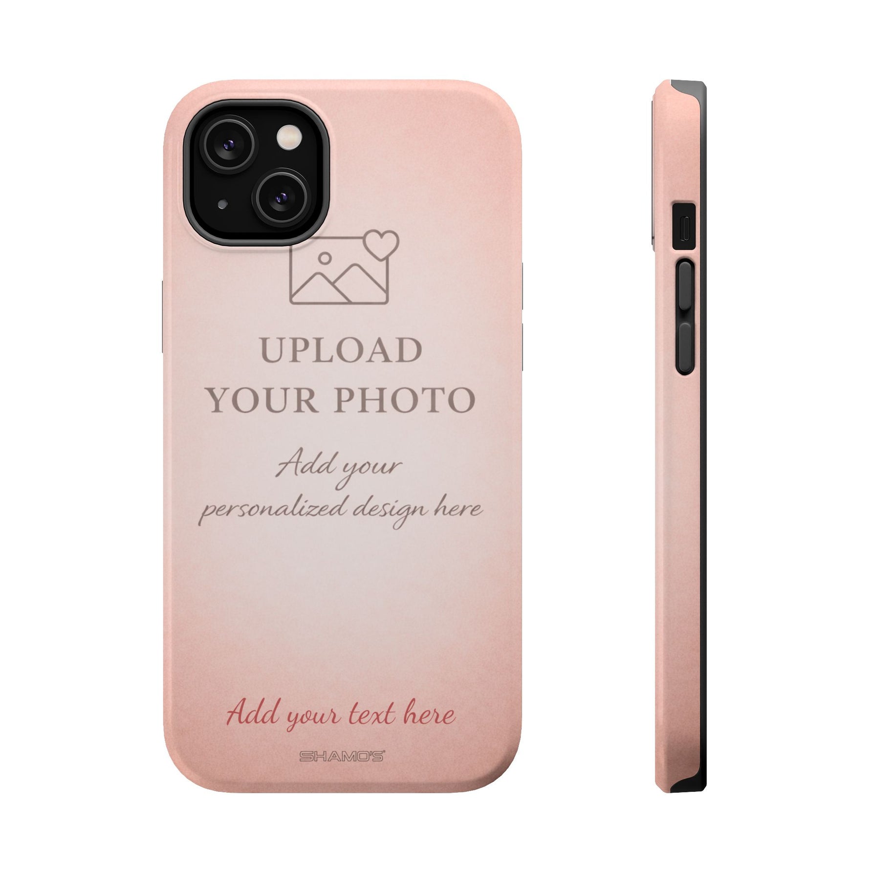 Personalizable iPhone Case | Add Your Own Photo and Text | MagSafe Compatible - iPhone 14 Plus / Glossy - Shamo's
