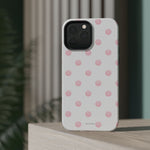 Pink Polka Dot Impact-Resistant Phone Case | MagSafe
