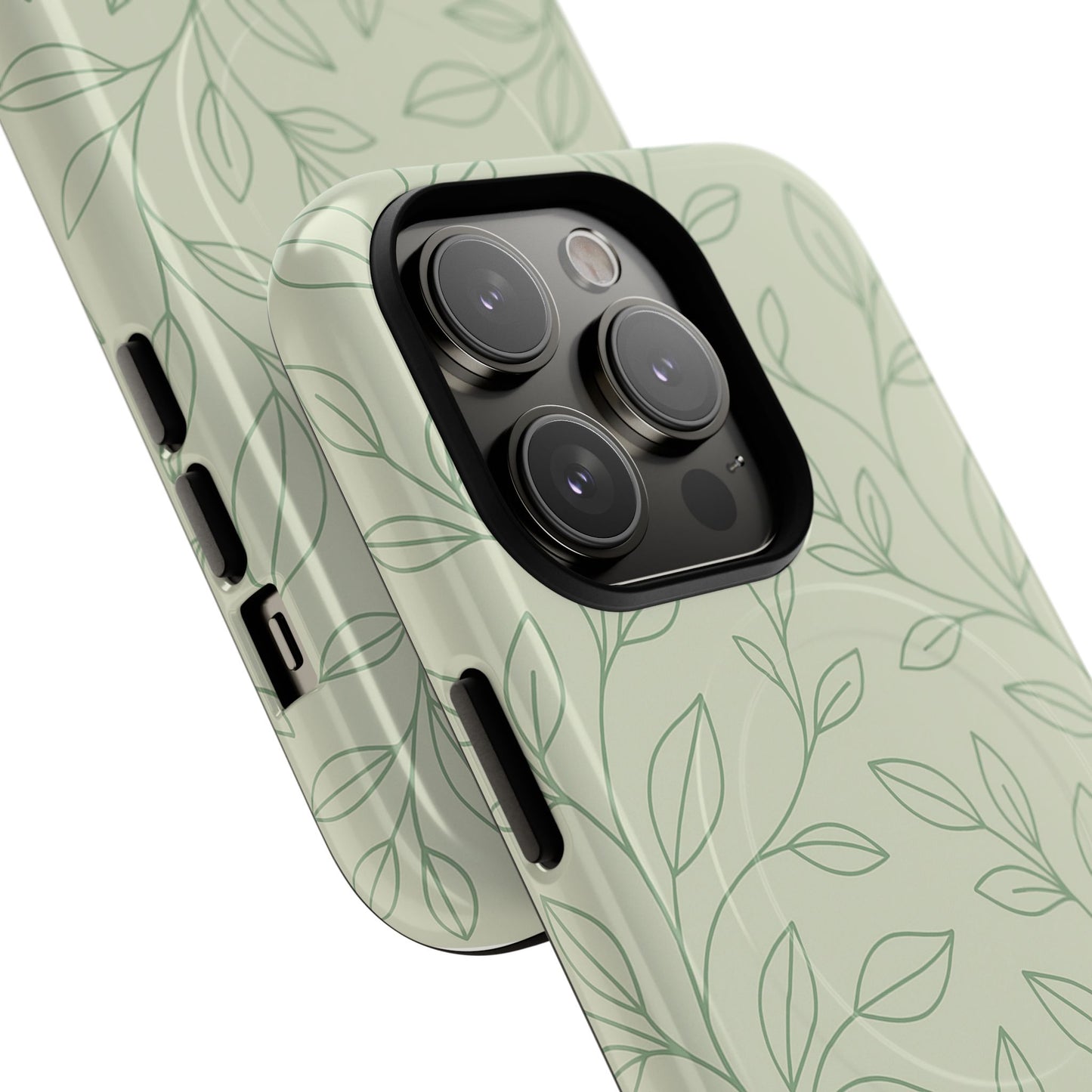 Sage Botanical Leaves Floral iPhone Case | MagSafe