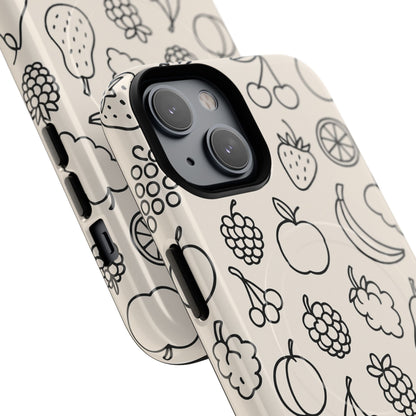 Fruit Pattern Tough iPhone Case | Compatible with MagSafe