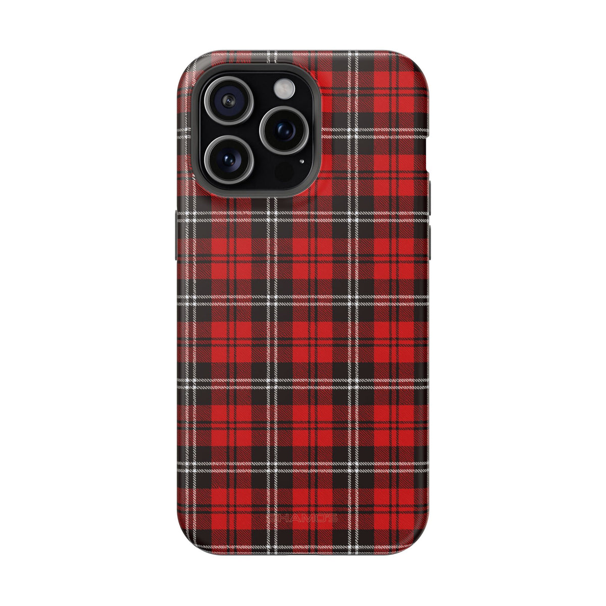 Funda para iPhone resistente a impactos con cuadros escoceses rojos | Compatibilidad con MagSafe