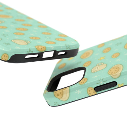 Cookie & Coffee Pattern Tough iPhone Case — Impact-Resistant