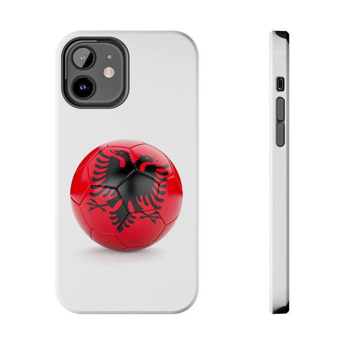 Tough Phone Cases with Albanian soccer flag