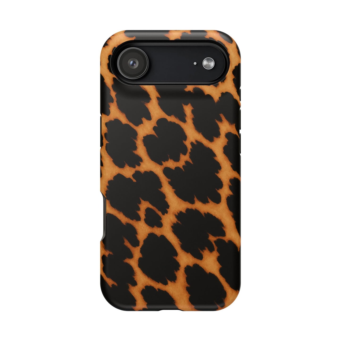 Leopard Print Impact-Resistant iPhone Case with MagSafe compatibility
