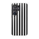 Striped MagSafe Compatible Magnetic Impact-Resistant Phone Case | Black & White Vertical Stripe (Noir Blanc) - Samsung Galaxy S26 Ultra / Glossy - Shamo's