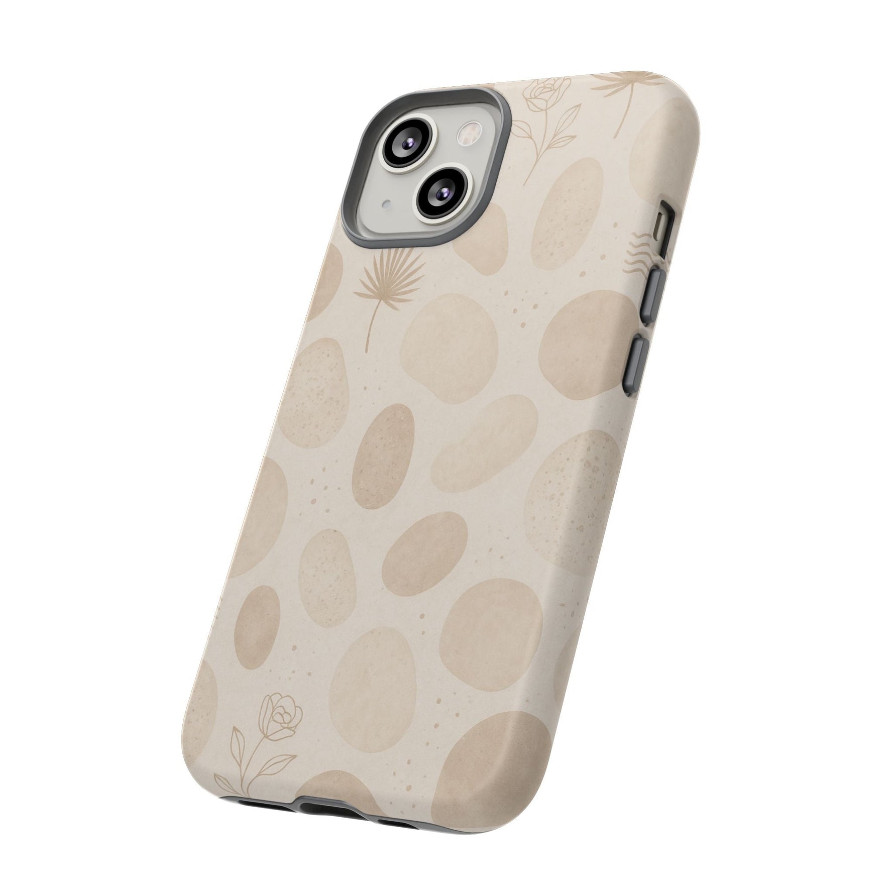 Neutral Pebble Pattern Tough iPhone Case  Shamo's