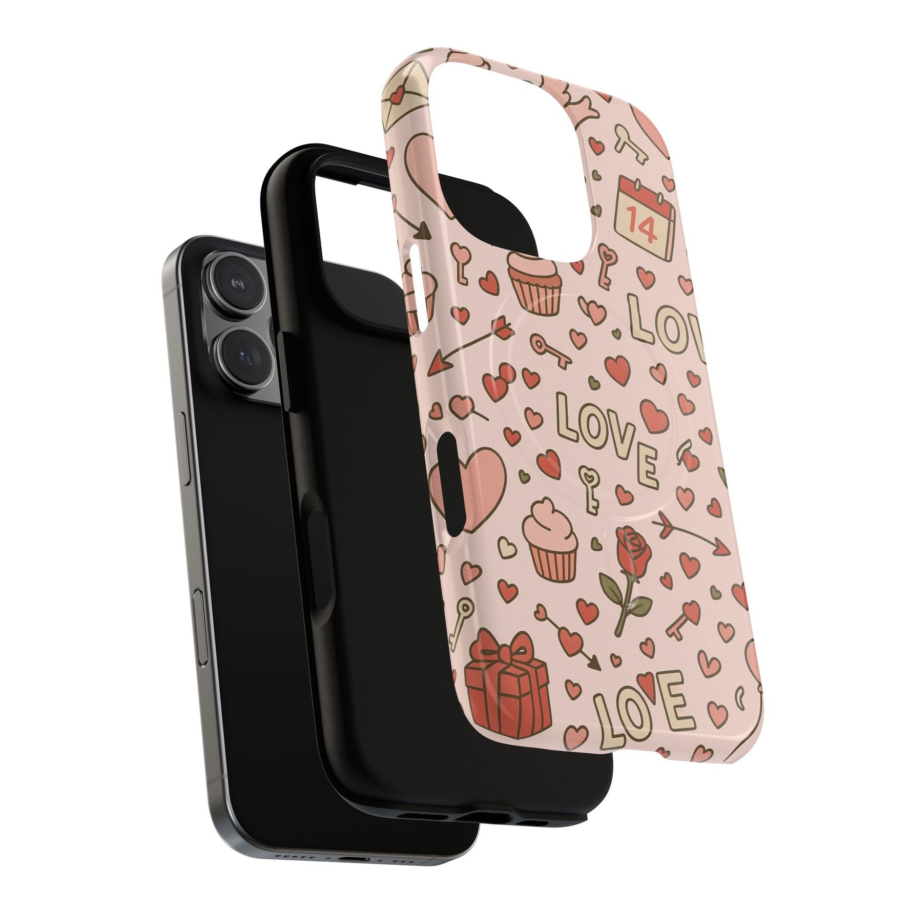 Sweet Love Pattern iPhone Case (MagSafe compatible)  Shamo's