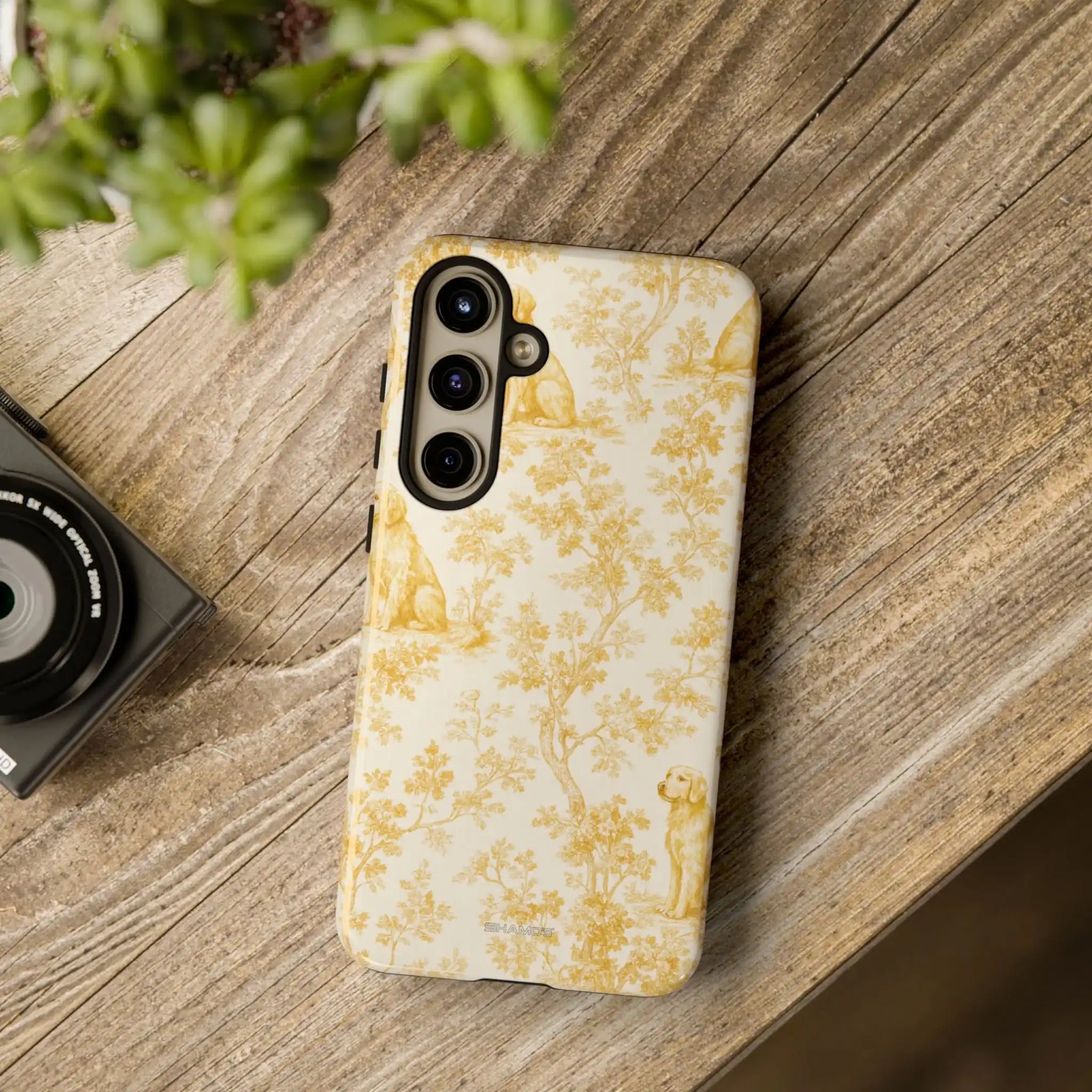 Golden Retriever Pattern Phone Case — Impact Resistant Tough Cases