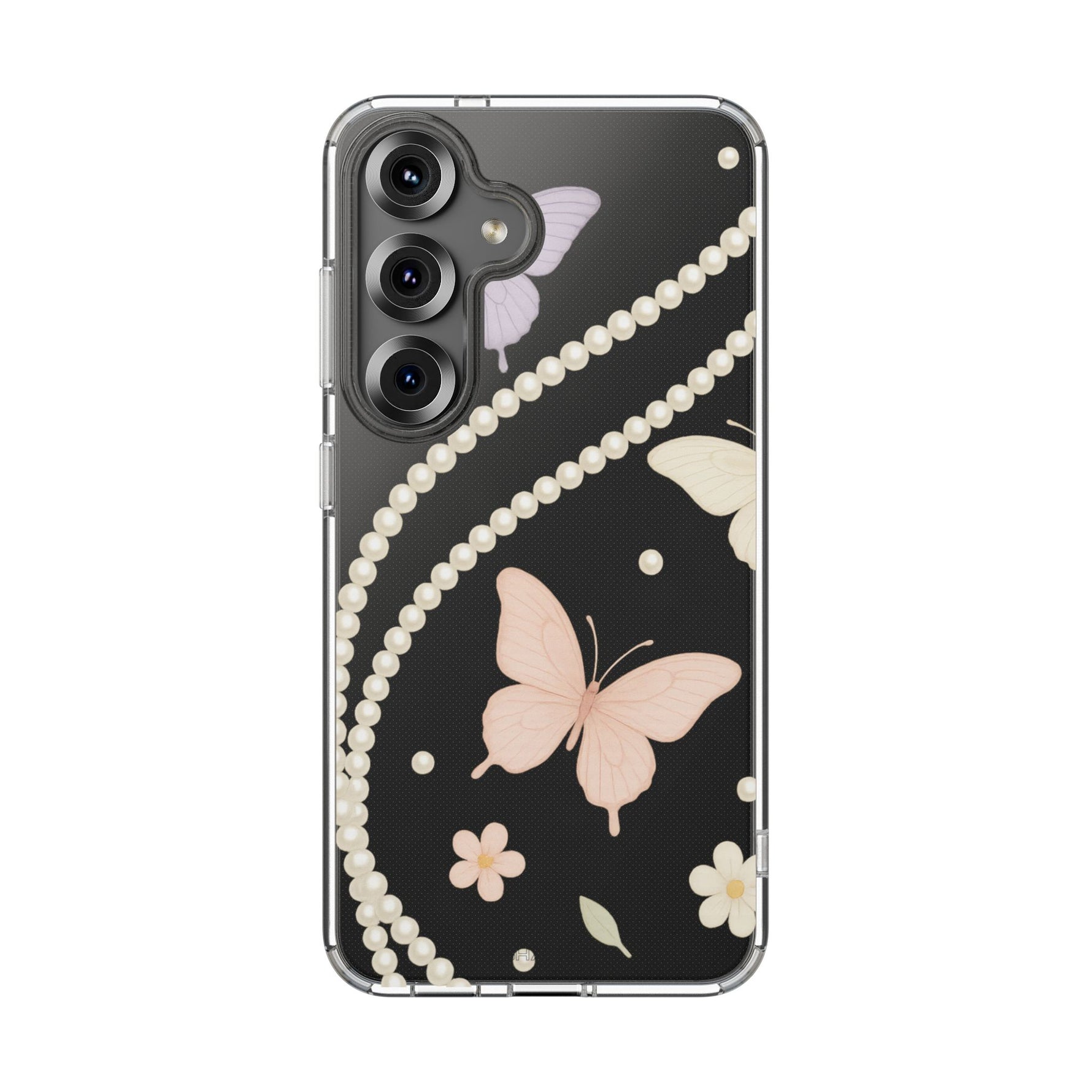 Butterfly Pearl Impact-Resistant Clear iPhone Case - Samsung Galaxy S25 / Without gift packaging - Shamo's