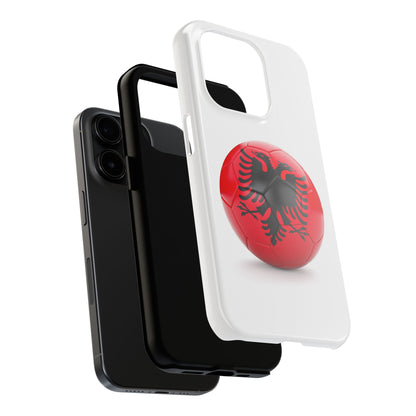Tough Phone Cases with Albanian soccer flag