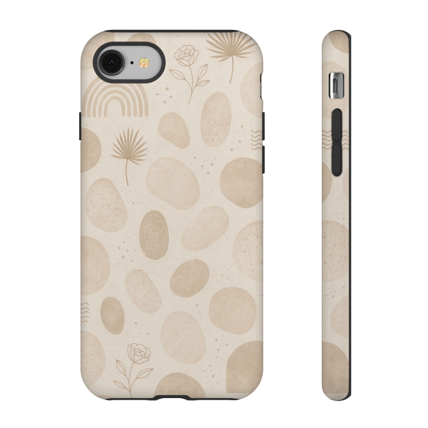 Neutral Pebble Pattern Tough iPhone Case - Shamo's