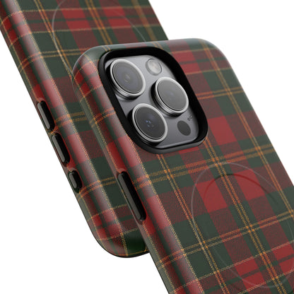 Plaid Holiday iPhone Case — Red & Green Tartan (MagSafe compatible)