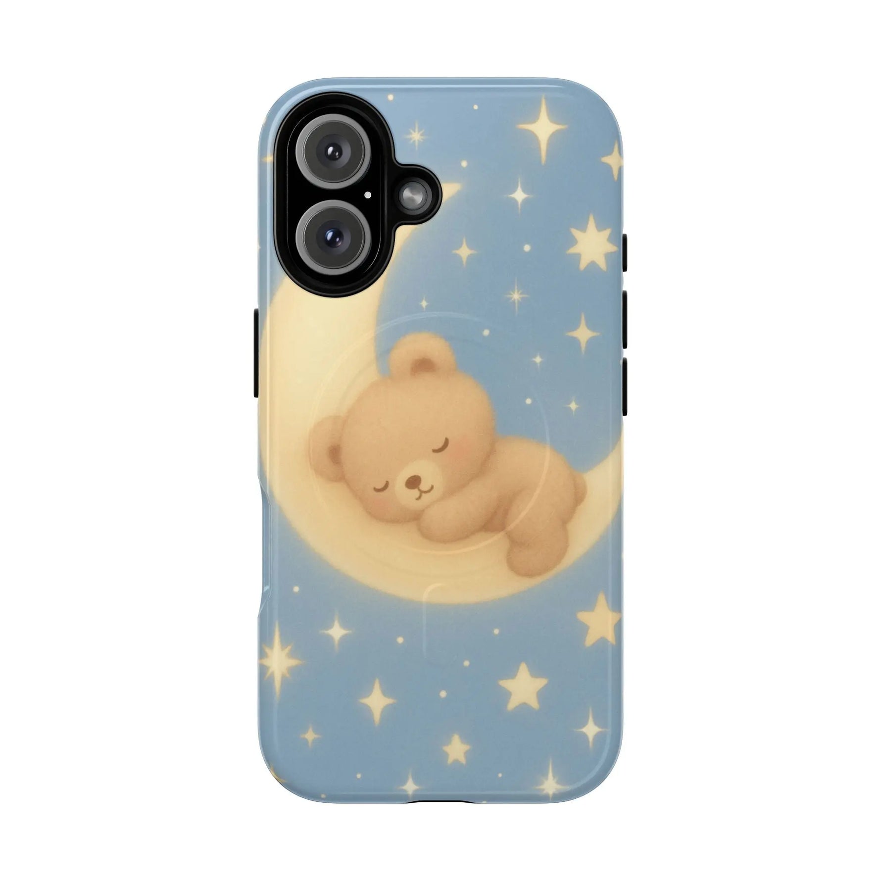 Sleepy Teddy Bear & Stars iPhone Case with MagSafe - Shamo's