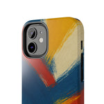 Abstract Brushstroke Tough Phone Case — Colorful Red, Blue & Yellow Protective Cover  Shamo's