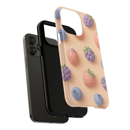 Fruitful 3D Strawberries Berries Tough Magnetic MagSafe Phone Case