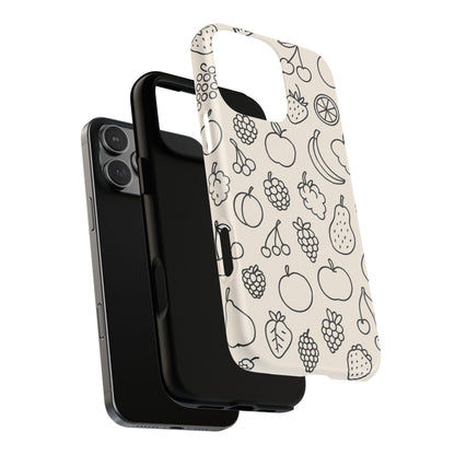 Fruit Pattern Tough iPhone Case | Compatible with MagSafe