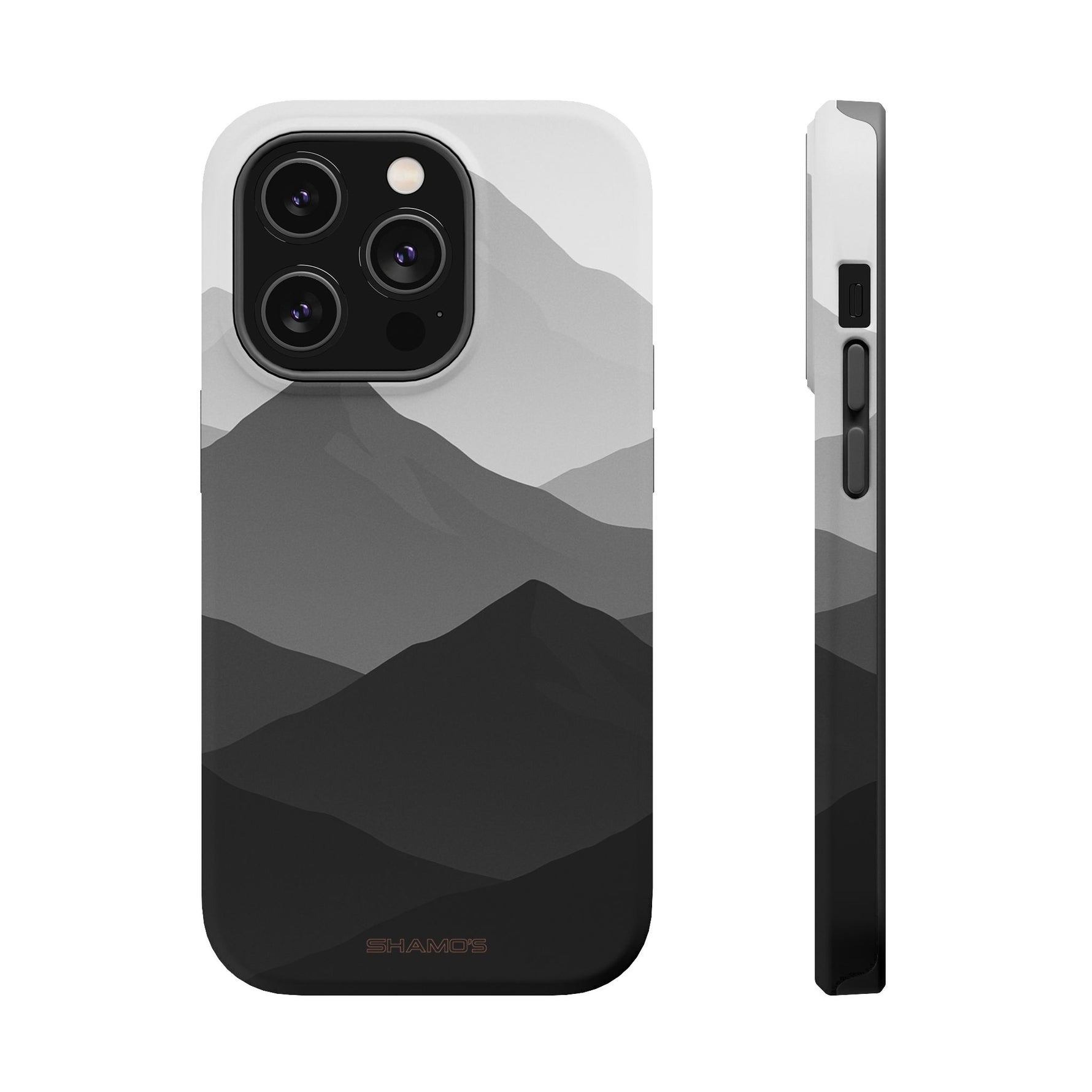 Monochrome Mountain Design iPhone Case | MagSafe