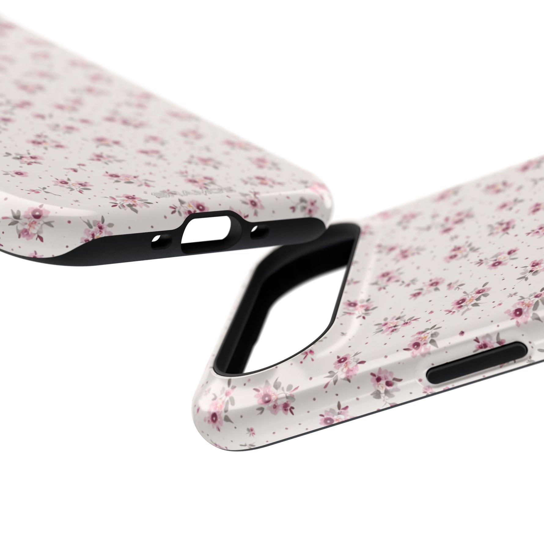 Rosebud Floral Tough iPhone Case | Pink Vintage Flower Protective Cover