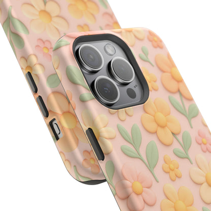 Vintage Floral 3D iPhone Case | MagSafe Compatible