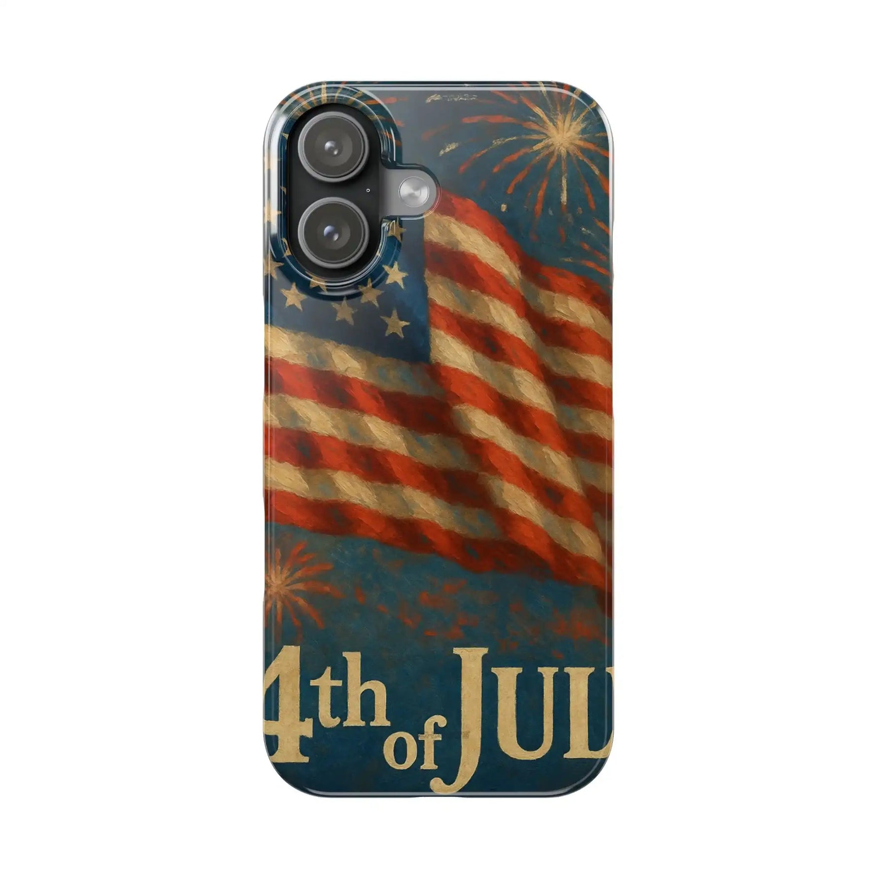 Fundas delgadas para teléfono con la inscripción 4 de julio para iPhone 17 y más