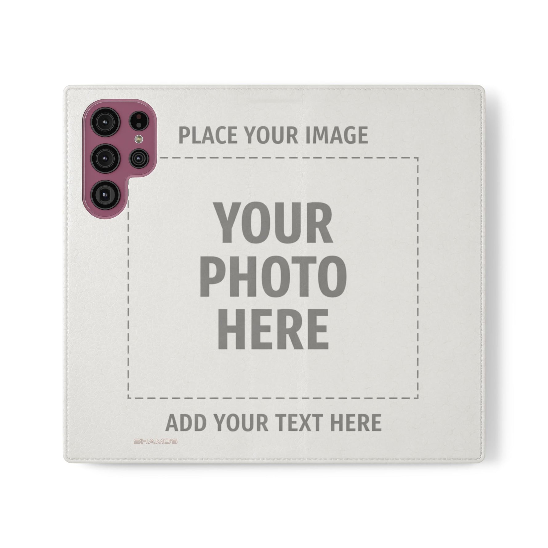 Personalized Flip Wallet Phone Case – Custom Photo & Text Wallet Cover