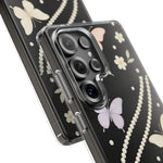 Butterfly Pearl Impact-Resistant Clear iPhone Case  Shamo's