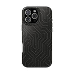 Black Circuit Board Design iPhone Case | MagSafe  Shamo's iPhone 16 Pro Max / Glossy